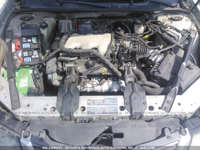 2G1WF52E259162636 - 2005 CHEVROLET IMPALA SILVER photo 10