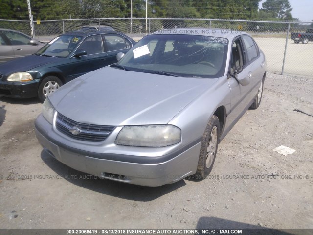 2G1WF52E259162636 - 2005 CHEVROLET IMPALA SILVER photo 2