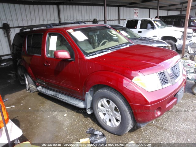 5N1AR18W15C723799 - 2005 NISSAN PATHFINDER LE/SE/XE MAROON photo 1