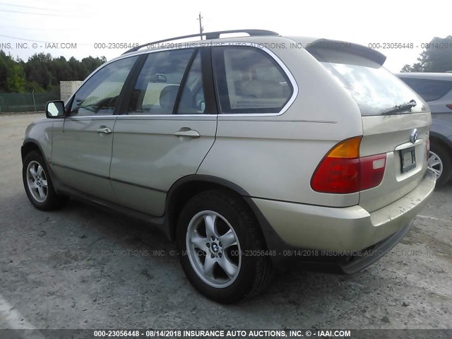 WBAFB335X1LH21858 - 2001 BMW X5 4.4I GOLD photo 3