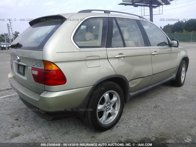 WBAFB335X1LH21858 - 2001 BMW X5 4.4I GOLD photo 4