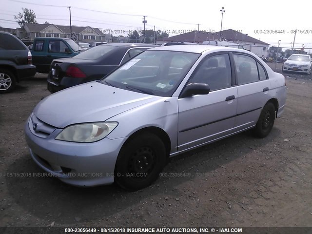 2HGES16314H533548 - 2004 HONDA CIVIC DX VP SILVER photo 2