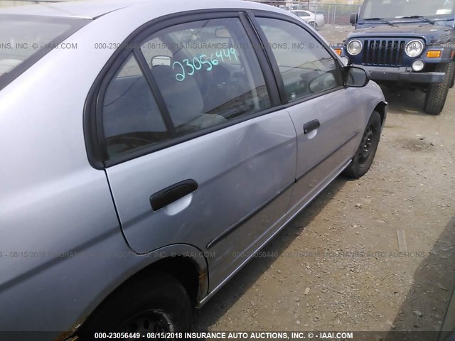 2HGES16314H533548 - 2004 HONDA CIVIC DX VP SILVER photo 6