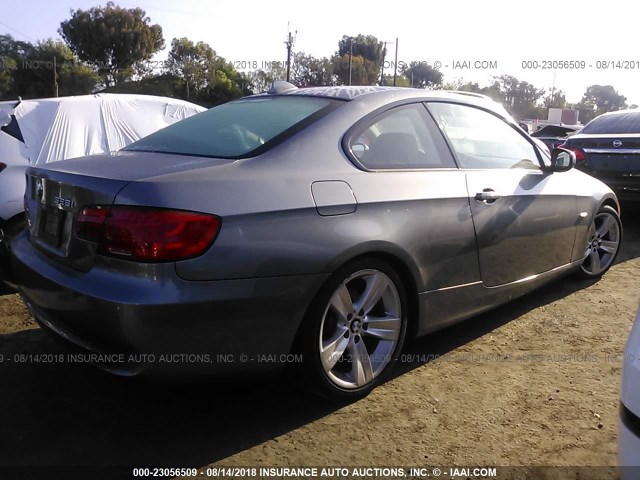 WBAKE5C52BE573824 - 2011 BMW 328 I SULEV GRAY photo 4