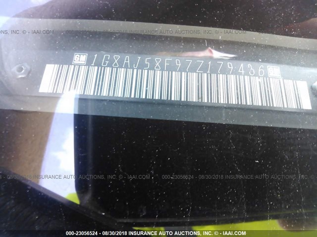 1G8AJ58F97Z179436 - 2007 SATURN ION LEVEL 2 银色 照片 9