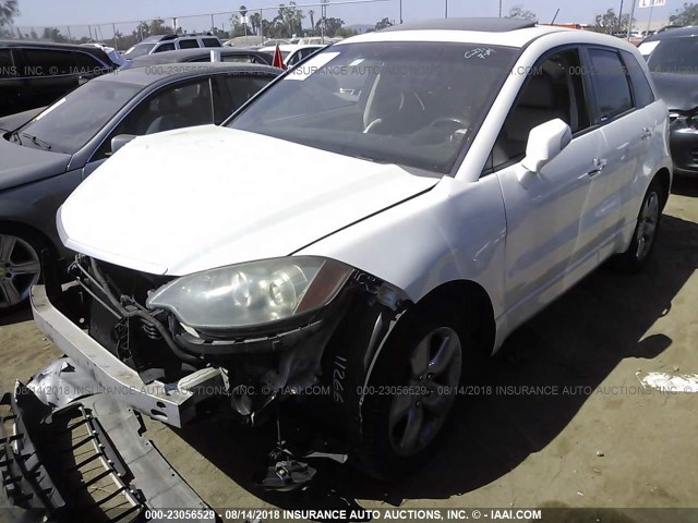 5J8TB18527A008202 - 2007 ACURA RDX TECHNOLOGY WHITE photo 2