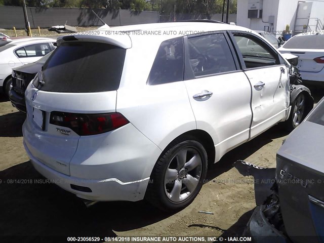 5J8TB18527A008202 - 2007 ACURA RDX TECHNOLOGY WHITE photo 4