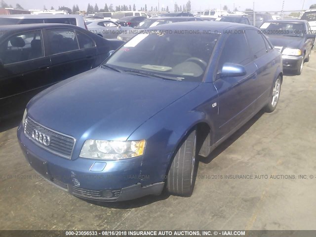 WAUJC68EX4A107231 - 2004 AUDI A4 1.8T BLUE photo 2