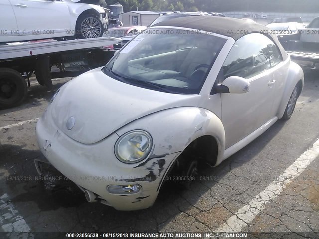 3VWCM31YX4M324967 - 2004 VOLKSWAGEN NEW BEETLE GLS CREAM photo 2