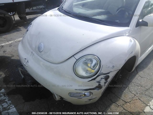 3VWCM31YX4M324967 - 2004 VOLKSWAGEN NEW BEETLE GLS CREAM photo 6