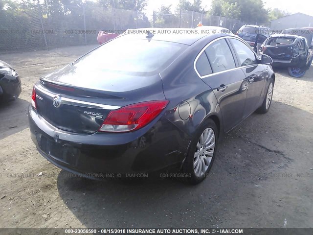 W04GN5EC0B1081623 - 2011 BUICK REGAL CXL BLACK photo 4