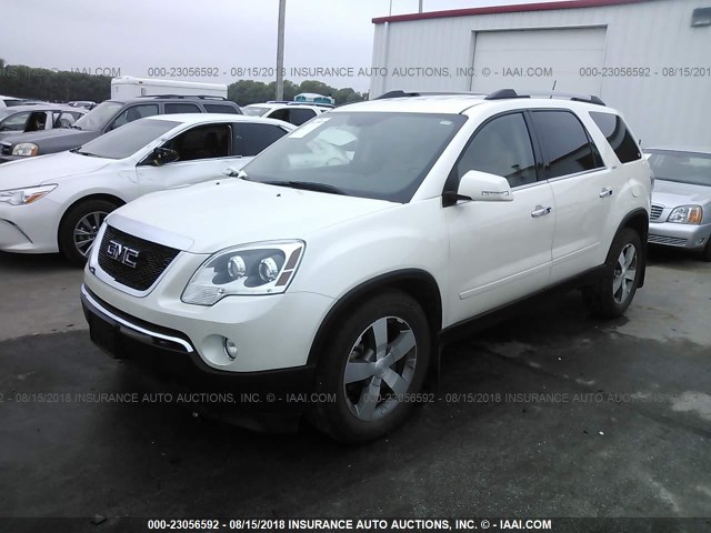 1GKKRRED1CJ141306 - 2012 GMC ACADIA SLT-1 WHITE photo 2