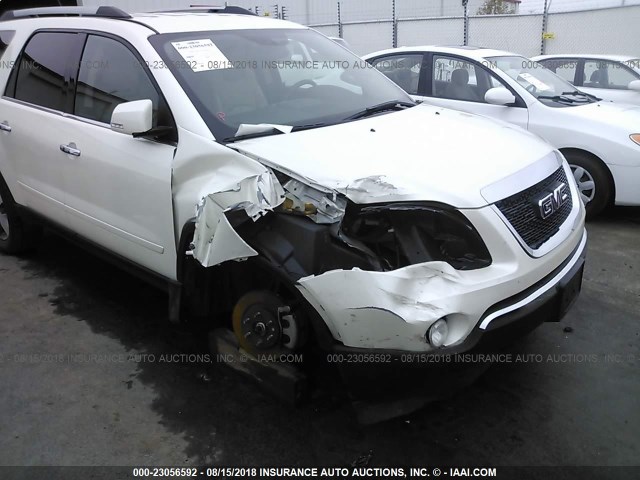 1GKKRRED1CJ141306 - 2012 GMC ACADIA SLT-1 WHITE photo 6