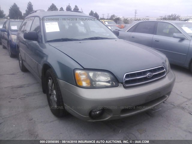 4S3BH6658Y7610741 - 2000 SUBARU LEGACY OUTBACK GREEN photo 1