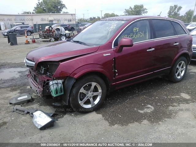 3GSCL93Z39S521291 - 2009 SATURN VUE HYBRID RED photo 2