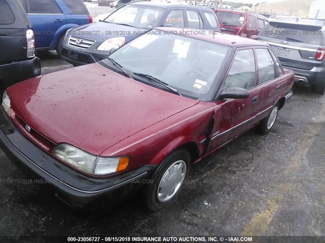 1Y1SK5466MZ013086 - 1991 GEO PRIZM LSI RED photo 2