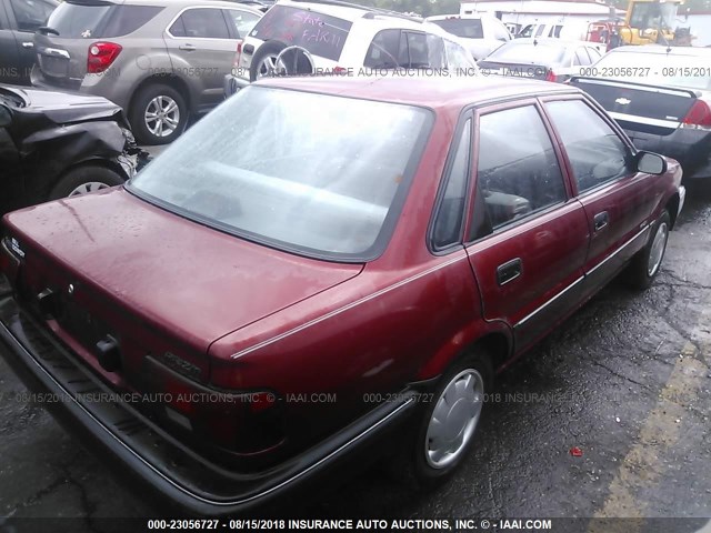 1Y1SK5466MZ013086 - 1991 GEO PRIZM LSI RED photo 4