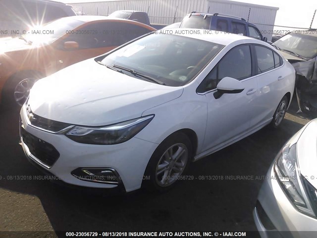 1G1BD5SM2G7282730 - 2016 CHEVROLET CRUZE LT WHITE photo 2