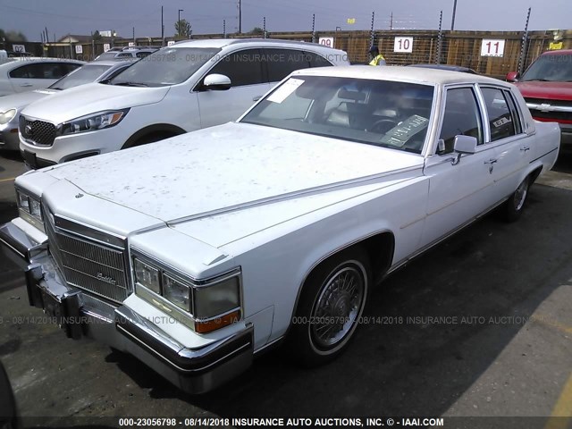 1G6AW698XE9157023 - 1984 CADILLAC FLEETWOOD BROUGHAM WHITE photo 2