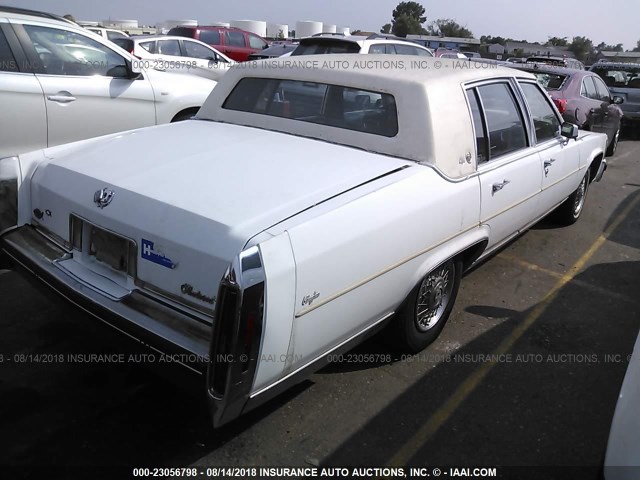 1G6AW698XE9157023 - 1984 CADILLAC FLEETWOOD BROUGHAM WHITE photo 4