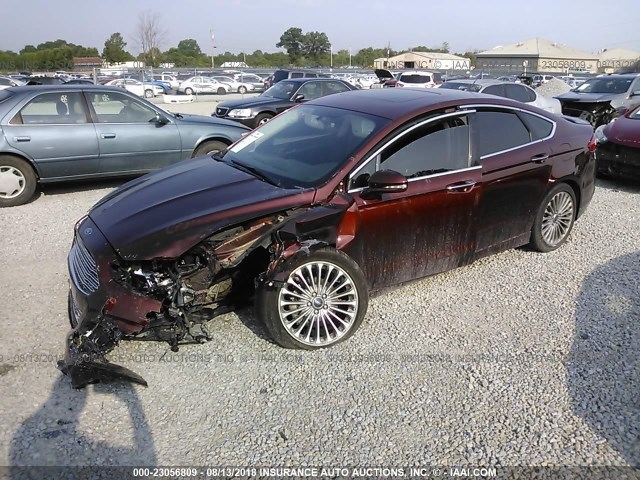 3FA6P0K99GR379369 - 2016 FORD FUSION TITANIUM BROWN photo 2