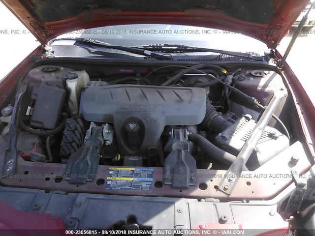 2G2WP552781180398 - 2008 PONTIAC GRAND PRIX Червоний фото 10