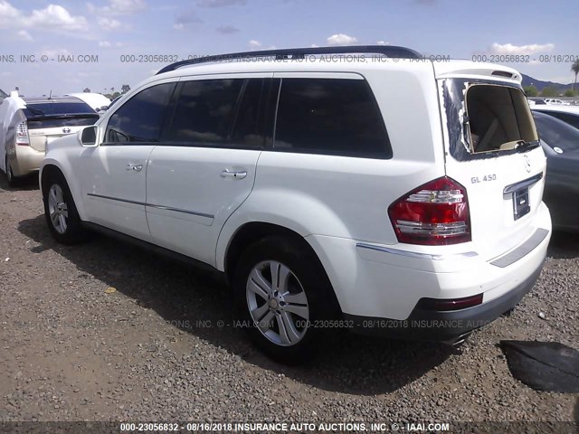 4JGBF71E59A446545 - 2009 MERCEDES-BENZ GL 450 4MATIC WHITE photo 3