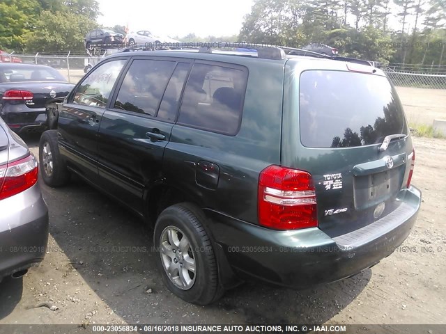 JTEHF21A820082708 - 2002 TOYOTA HIGHLANDER LIMITED GREEN photo 3