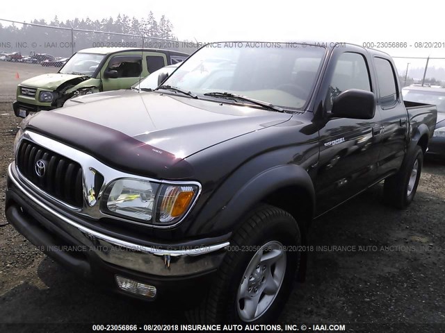 5TEGN92NX4Z347404 - 2004 TOYOTA TACOMA DOUBLE CAB PRERUNNER BLACK photo 2