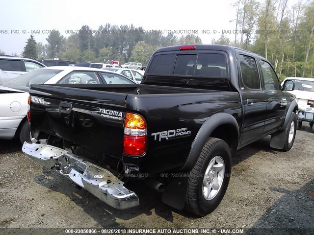 5TEGN92NX4Z347404 - 2004 TOYOTA TACOMA DOUBLE CAB PRERUNNER BLACK photo 4