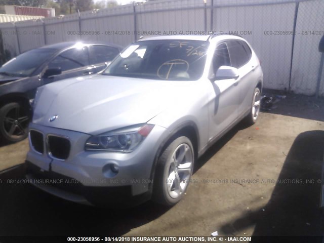 WBAVM5C59EVV91192 - 2014 BMW X1 XDRIVE35I SILVER photo 2