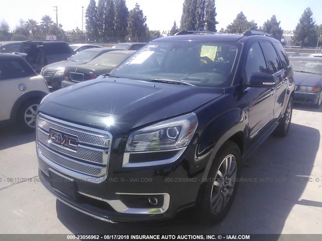 1GKKRTKDXEJ265532 - 2014 GMC ACADIA DENALI BLACK photo 2