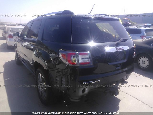 1GKKRTKDXEJ265532 - 2014 GMC ACADIA DENALI BLACK photo 3