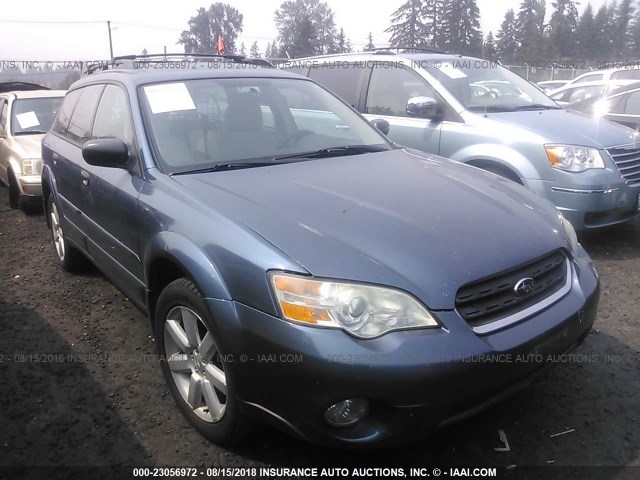 4S4BP61C167333187 - 2006 SUBARU LEGACY OUTBACK 2.5I BLUE photo 1