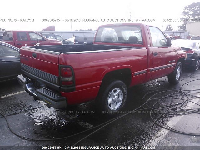 1B7HC16Y8XS314927 - 1999 DODGE RAM 1500 RED photo 4