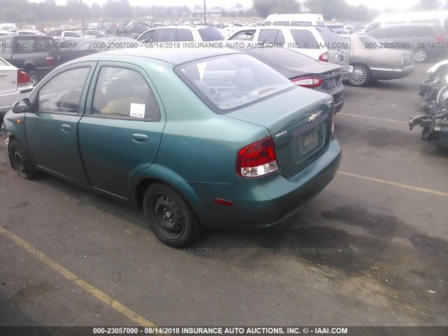 KL1TD526X4B131003 - 2004 CHEVROLET AVEO GREEN photo 3