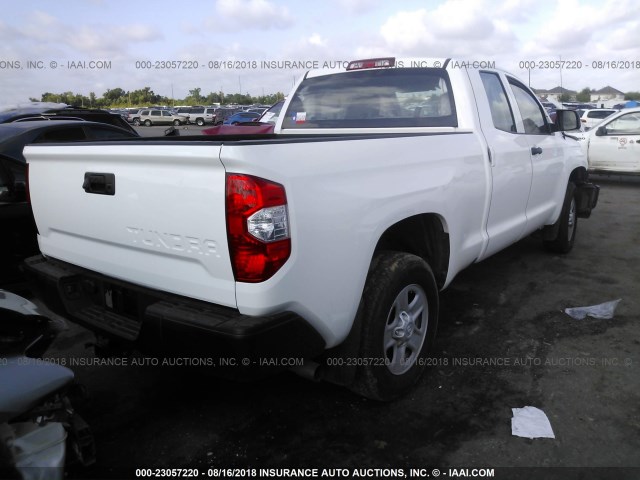 5TFRM5F13HX116580 - 2017 TOYOTA TUNDRA DOUBLE CAB SR/SR5 WHITE photo 4