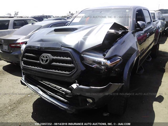 3TMBZ5DN4GM003296 - 2016 TOYOTA TACOMA DOUBLE CAB/SR5/TRD SPORT GRAY photo 6