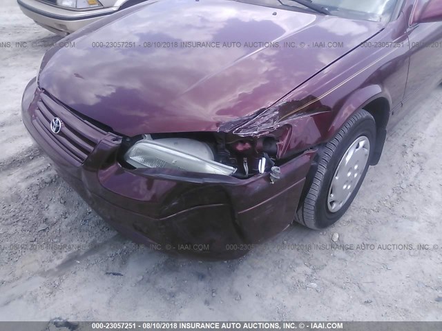 JT2BG22K6X0377644 - 1999 TOYOTA CAMRY LE/XLE BURGUNDY photo 6