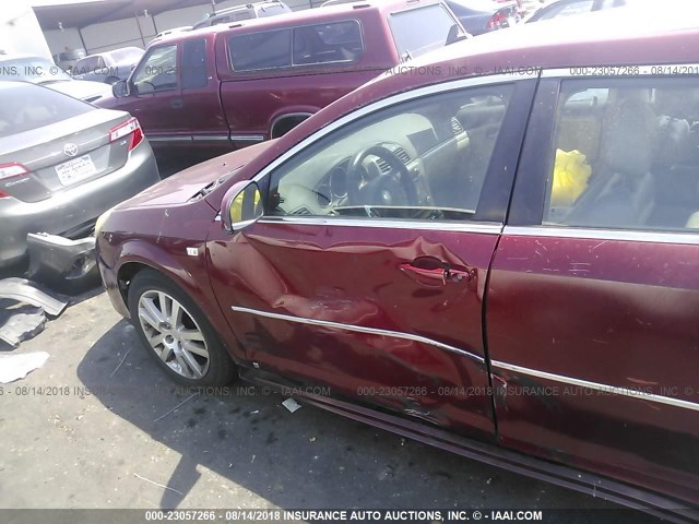 1G8ZS57N48F112836 - 2008 SATURN AURA XE RED photo 6