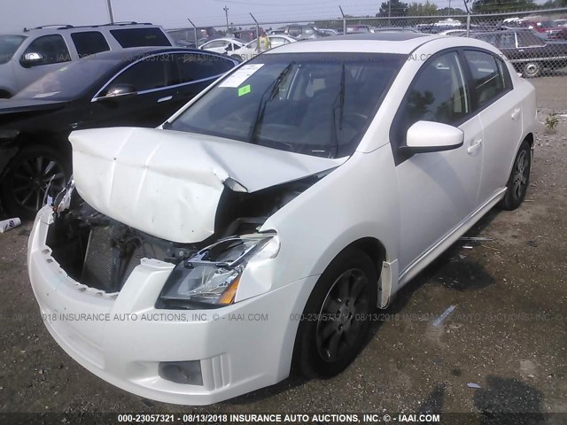 3N1AB6AP5CL771223 - 2012 NISSAN SENTRA 2.0/2.0S/SR/2.0SL WHITE photo 2