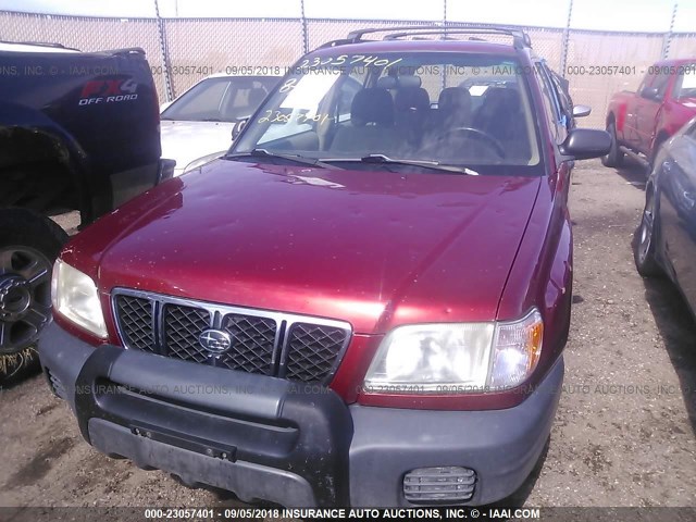 JF1SF63562H741264 - 2002 SUBARU FORESTER L RED photo 6