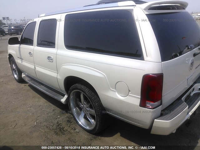 3GYFK66NX4G251520 - 2004 CADILLAC ESCALADE ESV WHITE photo 3