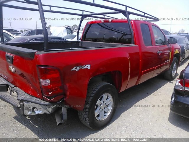 2GCEK19CX81202914 - 2008 CHEVROLET SILVERADO K1500 RED photo 4