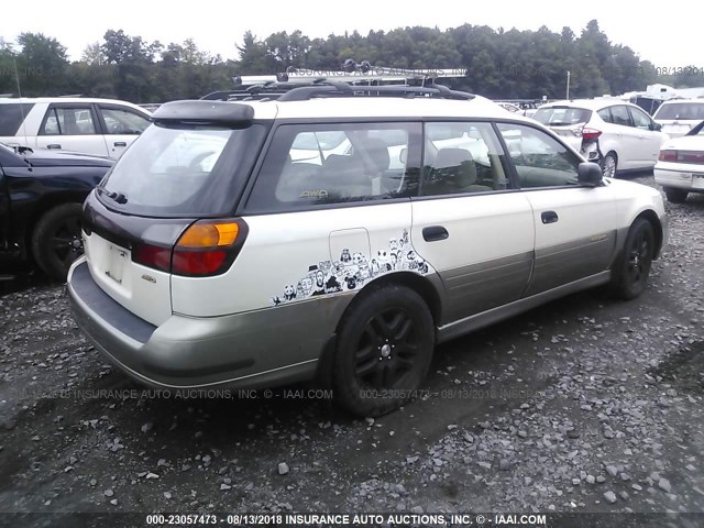 4S3BH675X27648509 - 2002 SUBARU LEGACY OUTBACK AWP WHITE photo 4