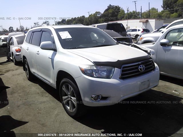 5TDXK3EH5AS001815 - 2010 TOYOTA HIGHLANDER SPORT WHITE photo 1