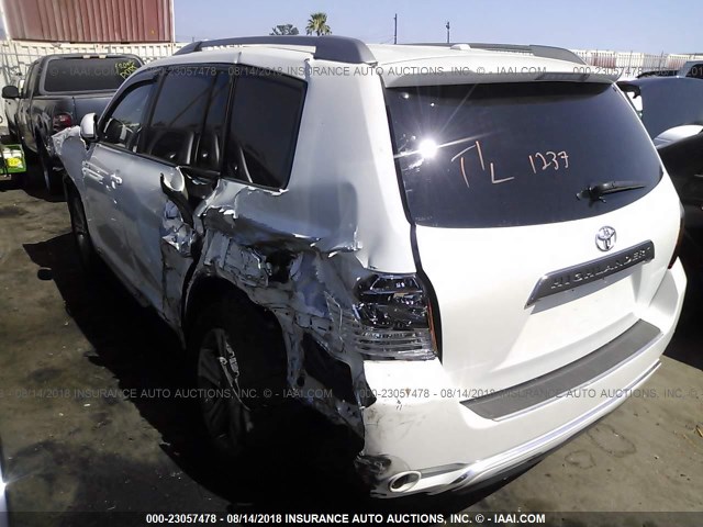 5TDXK3EH5AS001815 - 2010 TOYOTA HIGHLANDER SPORT WHITE photo 3