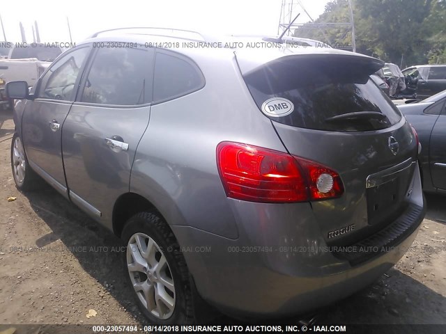 JN8AS5MV0BW664319 - 2011 NISSAN ROGUE S/SV/KROM SILVER photo 3