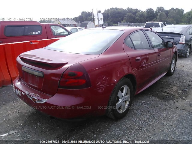 2G2WP552681134688 - 2008 PONTIAC GRAND PRIX RED photo 4