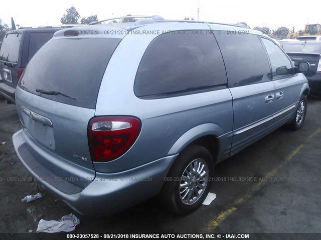 2C8GP64L83R225499 - 2003 CHRYSLER TOWN & COUNTRY LIMITED Light Blue photo 4